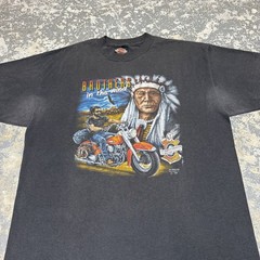 Vintage Brothers In The Wind 3D Emblem Harley Davidson 90s USA Tshirt 1990
