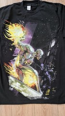 Rare Vintage Mad Engine x Marvel Silver Surfer vs Black Panther Large Shirt