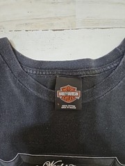 Harley Davidson Old english T-shirt World Famous Sz Large Biker Victoria Texas
