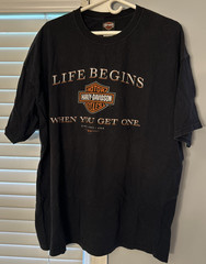 Harley Davidson Shirt Mens 2XL Black SS Motorcycle Made In USA, Birmingham, AL