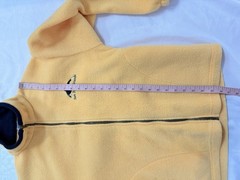 Vintage 90s San Juan Islands FLEECE Orca Whale YELLOW Small USA PNW WA State