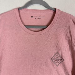 Travis Mathew Shirt Mens XL Pink California Design Double Sided Graphic Tee