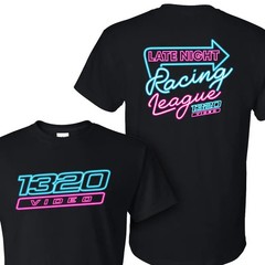1320 Video Late Night Racing League T-Shirt ? Neon Lights Street Racing Vibes