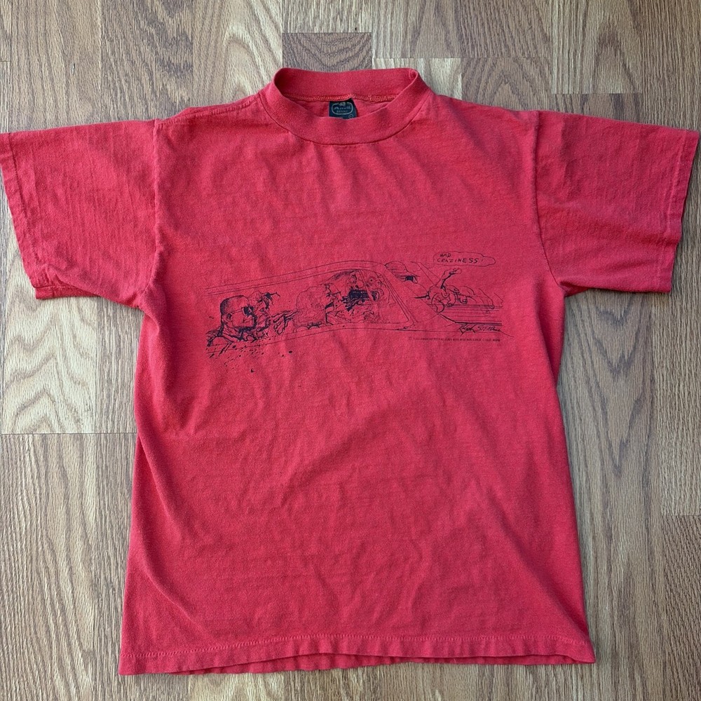 VTG Fear and Loathing Las Vegas T-Shirt Large Ralph Steadman RED Anvil
