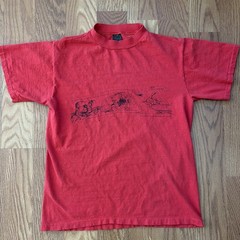 VTG Fear and Loathing Las Vegas T-Shirt Large Ralph Steadman RED Anvil
