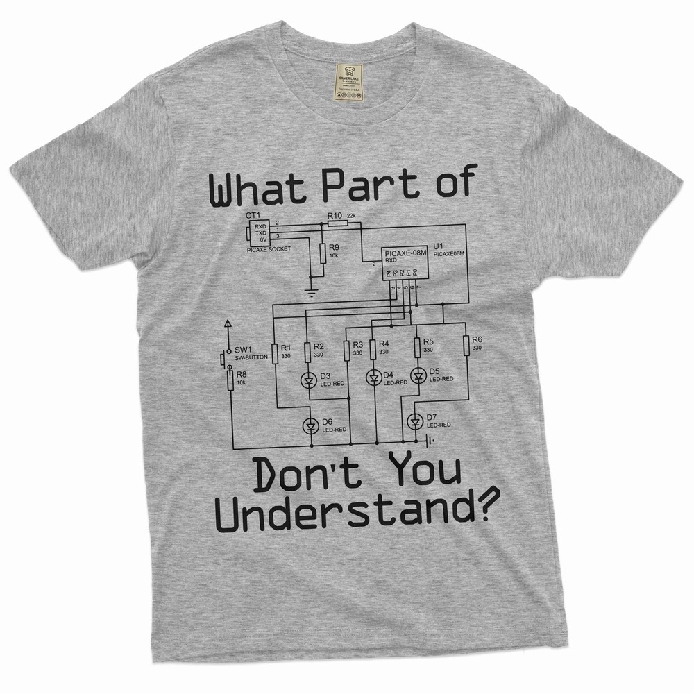 Men’s Funny Electrician T-shirt electrical diagram shirt fathers day gift