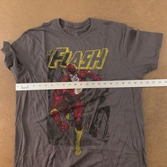 DC Comics The Flash Men’s Size Large Charcoal Gray Graphic Short Sleeve T-Shirt