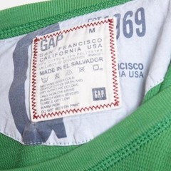 2000s Y2K GAP Thermal Long Sleeve Shirt Green Slim Indie Asymmetrical Hem Medium