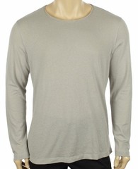 INC Mens Long Sleeve Scoop Neck T-Shirt Smoked Gray Size Medium