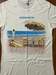 Neil Young On The Beach 90s White Short Sleeve Unisex T shirt