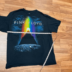 Liquid Blue Mens Pink Floyd Rainbow Pyramid Moon Graphic T-shirt Black XL