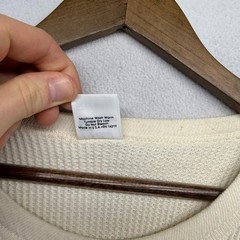 Vintage Deep North Thermal Shirt Mens Large Beige Tan Waffle Base Layer Thin 90s