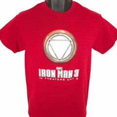 Iron Man 3 T Shirt Mens Size Small Red Marvel Comics Movie Promo Tee