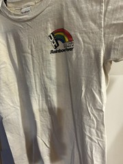 80s University Of Hawaii UH Sports Poly Tees Single Stitch I Support Rainbows 🌈