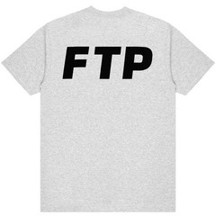 FTP Flocked Logo Tee (Heather Gray) – Size XL – As Pictured