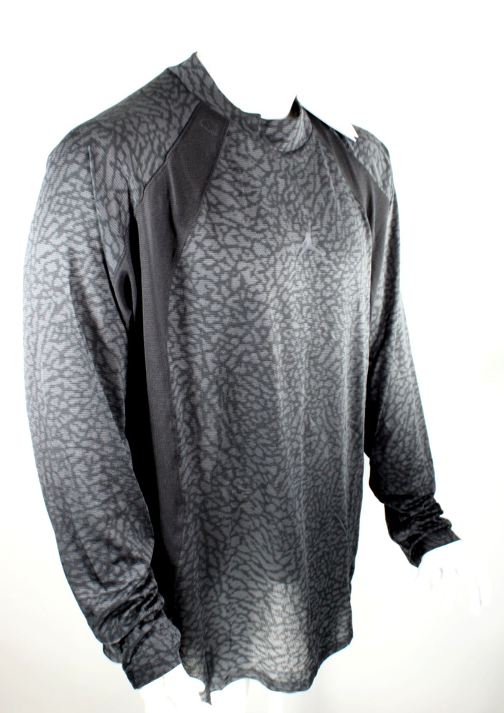 New NIKE Air Jordan Men’s XL Dri-Fit ADV Black / Gray Long-Sleeve Shirt MSRP $80