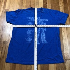 Transformers Shirt Adult XL Short Sleeve Blue Top Cotton Mens