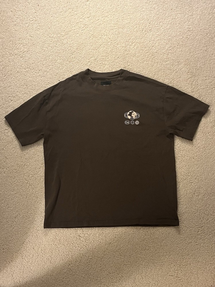 PacSun Men’s Brown Graphic Logo Crew Neck Short Sleeve T-Shirt Size M