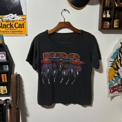 Vintage Kansas Parking Lot Boot Leg Pakistan Band Tee Cropped Fit