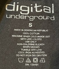 Digital Underground Vtg Band Style T-Shirt Extra Slim Fit Adult Small 80s