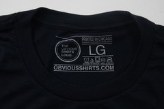 The Obvious Shirts Logo Short Sleeve Shirt Men’s Navy New without Tags L