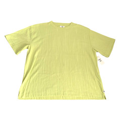 Mode of One Men’s Large T-Shirt Short-Sleeve Relaxed-Fit Crinkle Lime Green