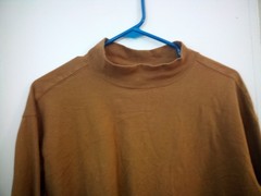 Duluth Trading Co Mens Mock Neck Long Sleeve Shirt M Sandstone