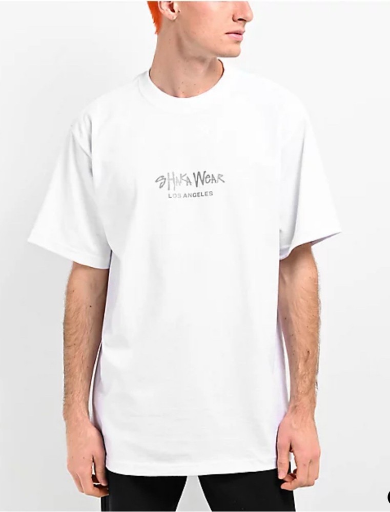 Shaka Wear Super Max Heavy Weight 3M Logo T-White Men’s Shirt Sz Medium