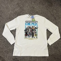 VANS x One Piece Straw Hat Pirates Character Letter Print Long Sleeve T-Shirt M