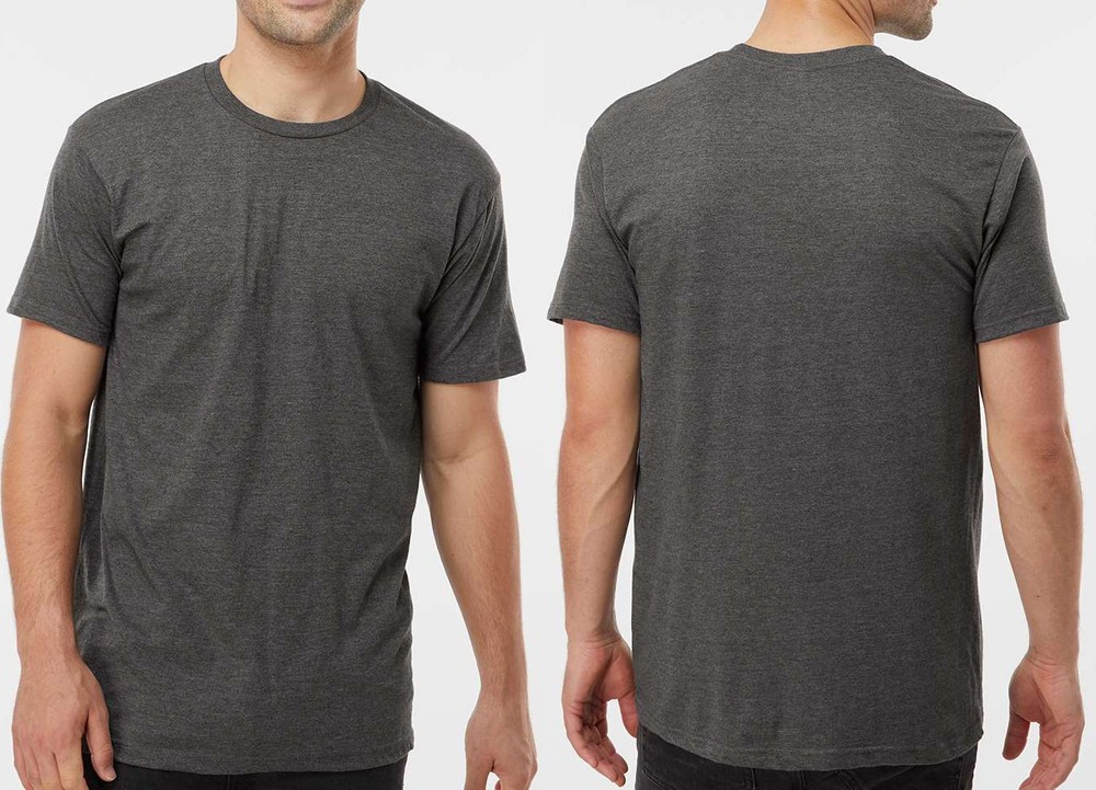 Mens Heavyweight Heathered Blended Jersey Tee Pre-Shrunk Soft T-Shirt XS-3XL NEW