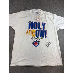 NWT VTG 90s Harry Caray Chicago Cubs Shirt Mens White Mcdonalds McDonald’s XL