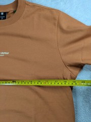 G-Star RAW Center Logo T-Shirt XS Autumn Leaf Orange Loose Fit Organic Cotton