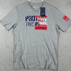 NEW Under Armour Freedom T-Shirt Mens Medium Grey American Flag Patriotic Tee