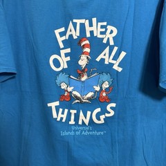 Universal Studios Cat in the Hat Dr. Seuss Graphic Tee Blue 2XL Father’s Day