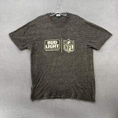 Bud Light NFL Official Beer Sponsor T-Shirt Mens XL Gray Heather Delta Ringspun