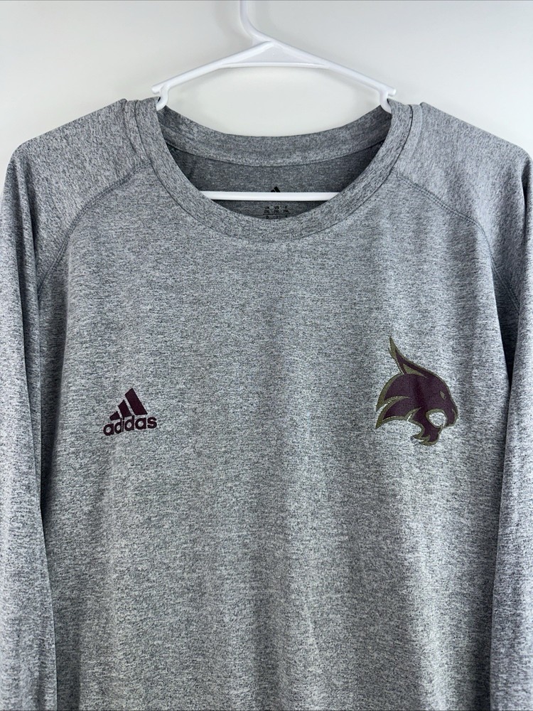 Adidas x Texas State Bobcats Football Men’s 2XL Climalite L/S Training T-Shirt