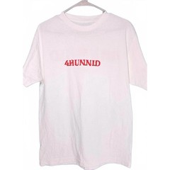 4Hunnid 4Forever White T-Shirt Red Embroidered Logo Floral Detail Mens Medium