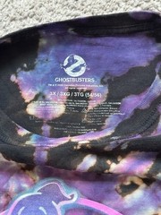 Ghostbusters Mens Black/Purple/Pink/Blue Tie-Dye Logo Graphic Tee 3XL B&T
