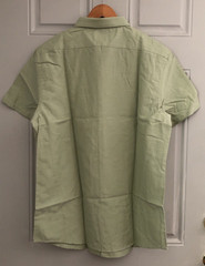 Men’s Size Large Green Short Sleeve Collared Button Front Shirt Brand Weiv