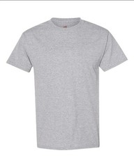 Hanes 5170 5XL EcoSmart Crewneck Short Sleeve Tee Pit to Pit 31″ Light Steel