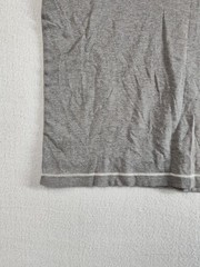 Fiji Men Shirt M Gray V Neck Short Sleeve Flat Front Comfort Pullover Tee Casual