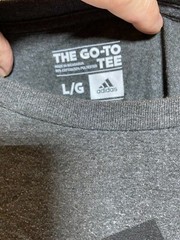Adidas Shirt Adult Large Grey The Go To Tee Spell Out Pullover Mens