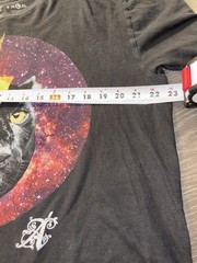ALAB Cool Panther Lightning Bolt Space Black T-Shirt Size Large Retro Rock