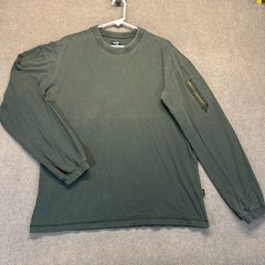 KUHL Kommando Crew Long Sleeve Shirt Men’s Large Green Organic Cotton Arm Pocket