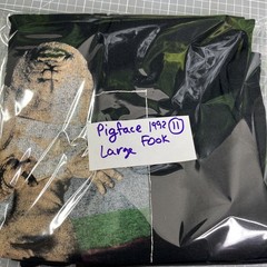 vintage 1992 Pigface Fook Shirt Size Large Faded black SEE photos!