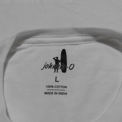 Johnnie-O Men’s L Crewneck T-Shirt White Golf Pacific Atlanta Santa Monica Surf