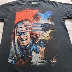 MARVEL COMICS Capt. America vs Wolverine, T-Shirt, Adult Size MD 38/40
