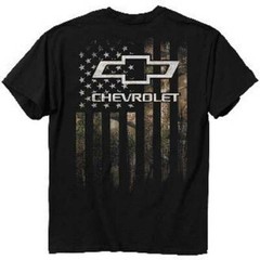 Chevy Chevrolet Camouflage American Flag USA Patriotic Trucks Cars T Shirt 3496