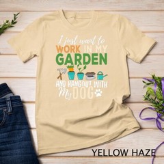 Gardening T-Shirt Dog Lover Gardener Garden Pet Gift Plants Unisex T-shirt