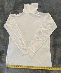 356- North Country Eaton White Turtle Neck Long Sleeve Size M 100% Cotton